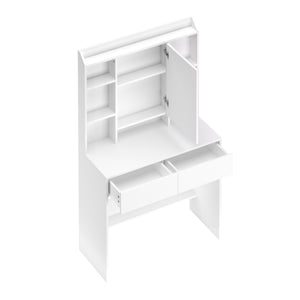 Dressing table with light VALERIA white