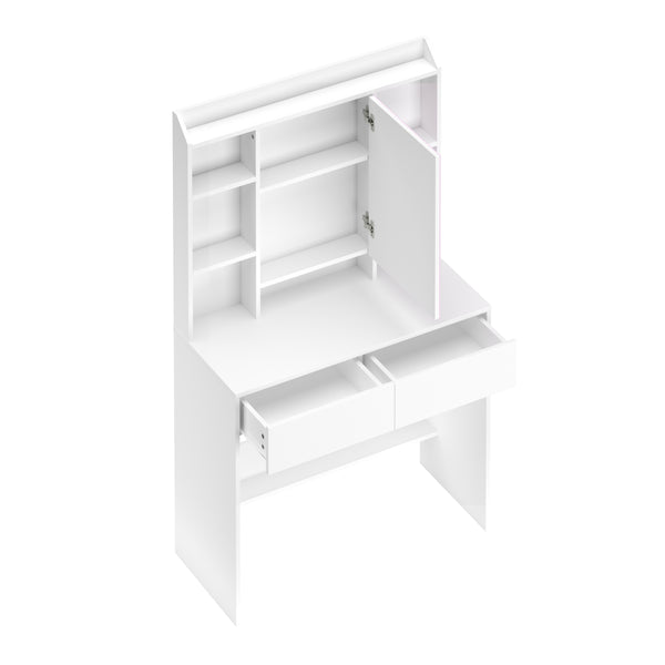 Dressing table with light VALERIA white