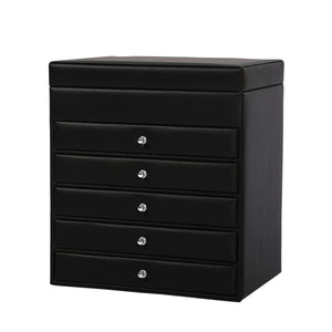 Schmuckkästchen 5 Schubladen schwarz