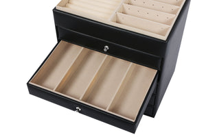 Schmuckkästchen 5 Schubladen schwarz