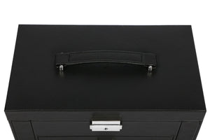 Schmuckkästchen abschliessbar 4 Schubladen schwarz