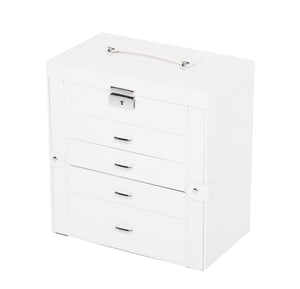 Schmuckkoffer abschliessbar weiss