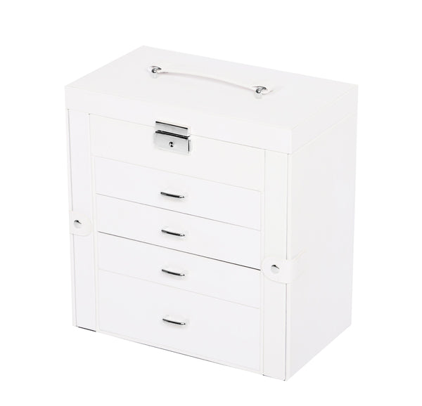 Schmuckkoffer abschliessbar weiss