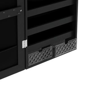 Schmuckschrank mit Spiegel ANTOINETTE schwarz