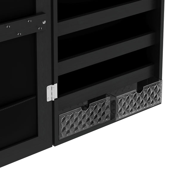 Schmuckschrank mit Spiegel ANTOINETTE schwarz
