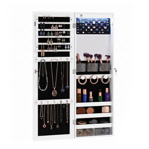 Schmuckschrank mit Spiegel ANTOINETTE weiss