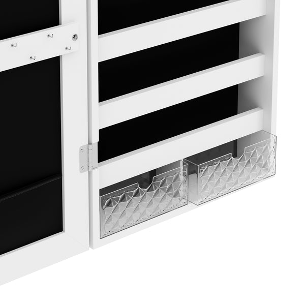 Schmuckschrank mit Spiegel ANTOINETTE weiss