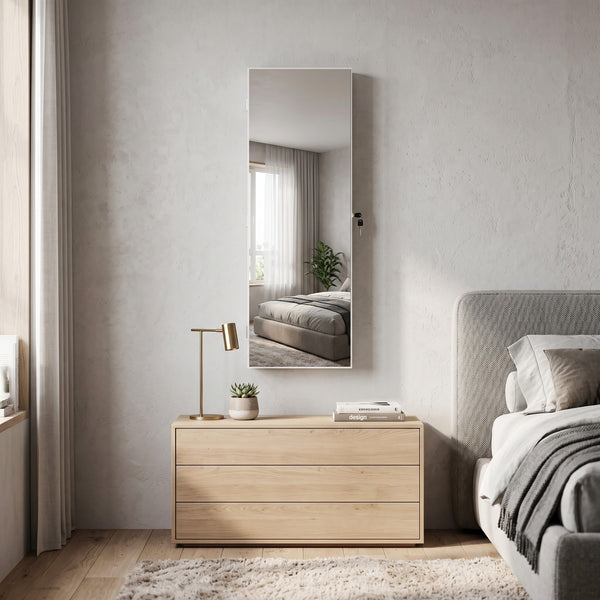 Schmuckschrank mit Spiegel ANTOINETTE weiss