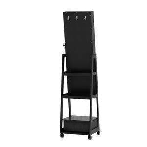 Schmuckschrank mit Spiegel CHARLOTTE schwarz