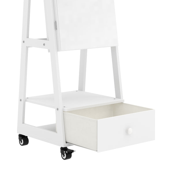 Schmuckschrank mit Spiegel CHARLOTTE weiss