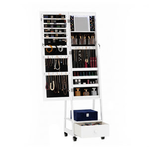 Schmuckschrank mit Spiegel CHARLOTTE weiss