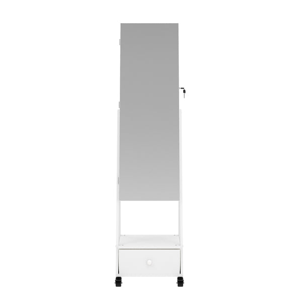 Schmuckschrank mit Spiegel CHARLOTTE weiss