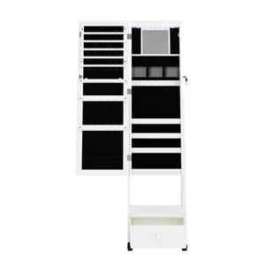 Schmuckschrank mit Spiegel CHARLOTTE weiss
