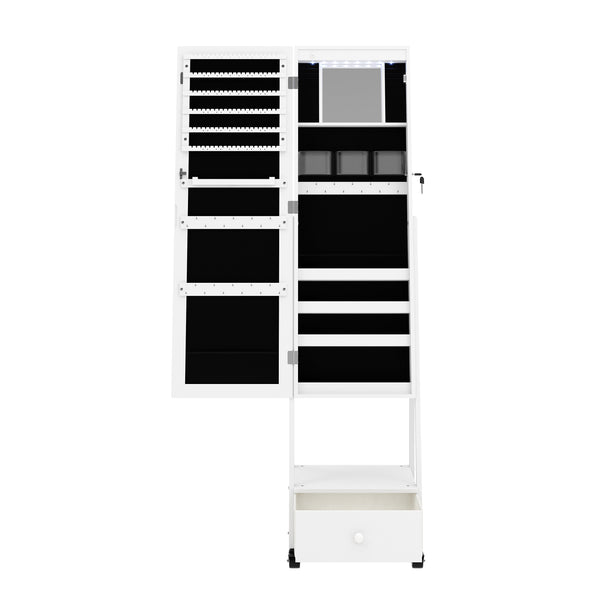 Schmuckschrank mit Spiegel CHARLOTTE weiss