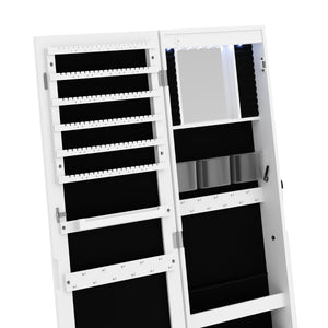 Schmuckschrank mit Spiegel CHARLOTTE weiss