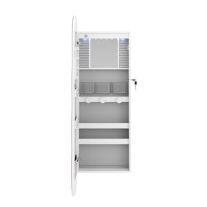 Schmuckschrank mit Spiegel GENEVIEVE weiss