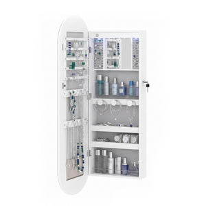Schmuckschrank mit Spiegel VIVIENNE weiss