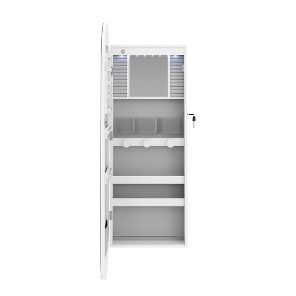 Schmuckschrank mit Spiegel VIVIENNE weiss