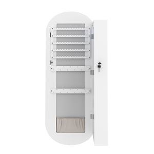 Schmuckschrank mit Spiegel VIVIENNE weiss