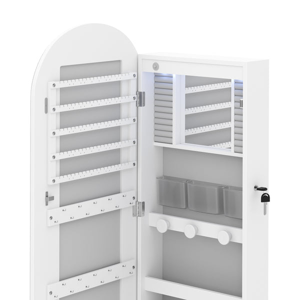 Schmuckschrank mit Spiegel VIVIENNE weiss