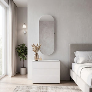 Schmuckschrank mit Spiegel VIVIENNE weiss