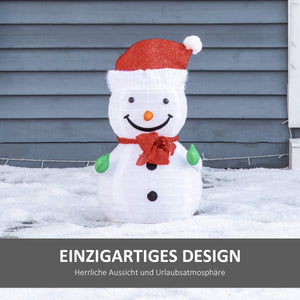 Schneemann mit LED 30 cm x 30 cm x 51 cm