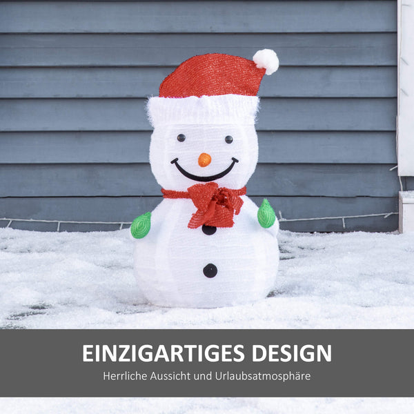 Schneemann mit LED 30 cm x 30 cm x 51 cm