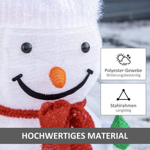 Schneemann mit LED 30 cm x 30 cm x 51 cm