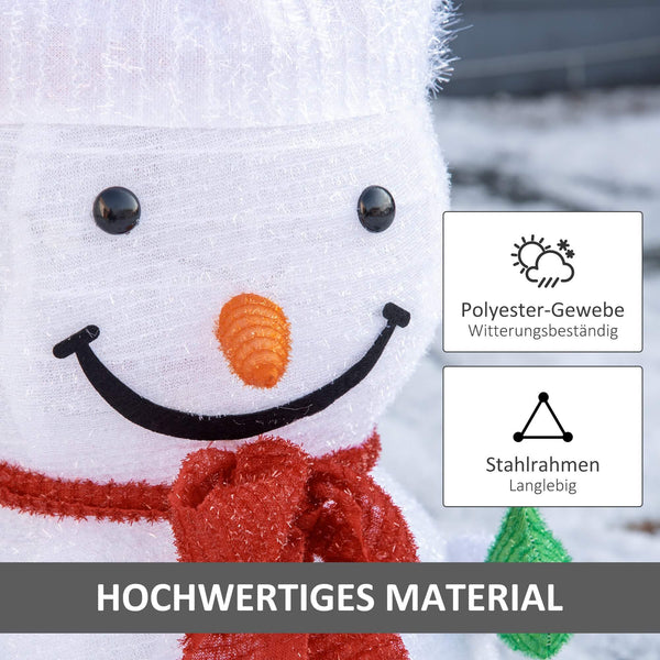 Schneemann mit LED 30 cm x 30 cm x 51 cm