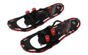 Schneeschuhe MIDI rot mit Stöcken
