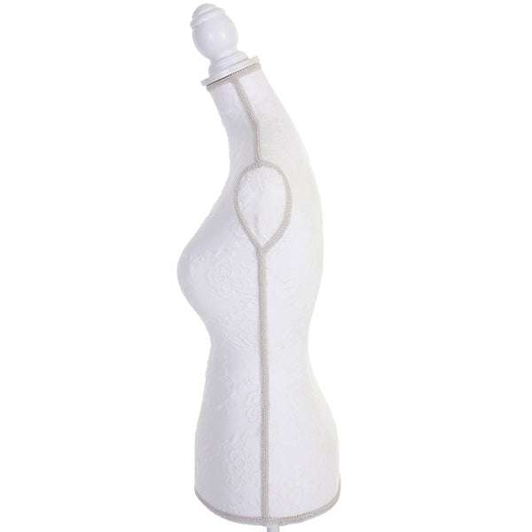 Schneiderpuppe weiblich Schaumstoff ~ Weiss mit Spitze