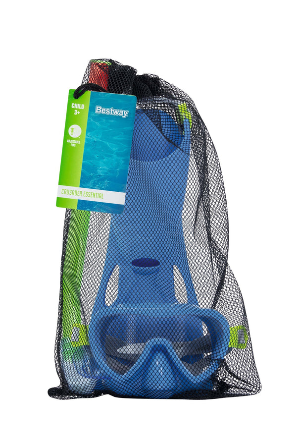 Schnorchel Set mit Flossen Crusader Essential Grösse 24 - 27