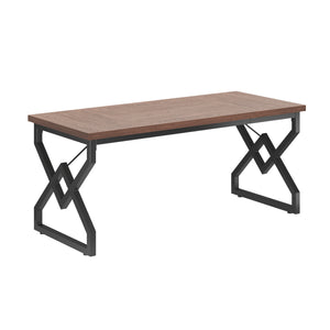 Schreibtisch ADRIAN 160 x 70 x 75 cm braun/schwarz