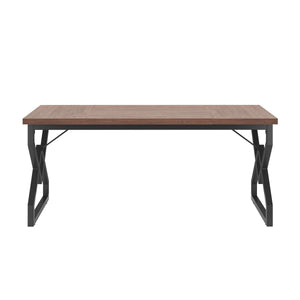 Schreibtisch ADRIAN 160 x 70 x 75 cm braun/schwarz