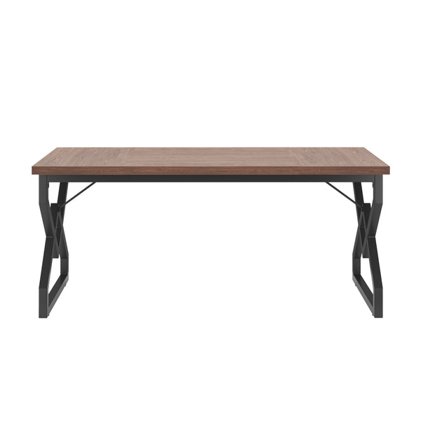 Schreibtisch ADRIAN 160 x 70 x 75 cm braun/schwarz