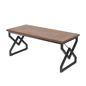 Schreibtisch ADRIAN 160 x 70 x 75 cm braun/schwarz