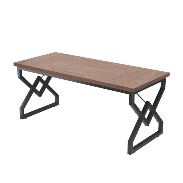 Schreibtisch ADRIAN 160 x 70 x 75 cm braun/schwarz