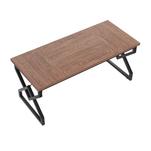 Schreibtisch ADRIAN 160 x 70 x 75 cm braun/schwarz