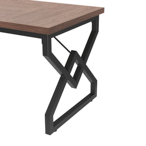 Schreibtisch ADRIAN 160 x 70 x 75 cm braun/schwarz
