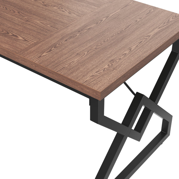 Schreibtisch ADRIAN 160 x 70 x 75 cm braun/schwarz