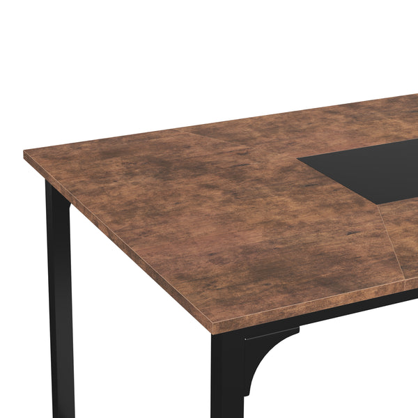 Schreibtisch ALLEN 180 x 90 x 75 cm braun/schwarz