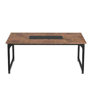 Schreibtisch ALLEN 180 x 90 x 75 cm braun/schwarz