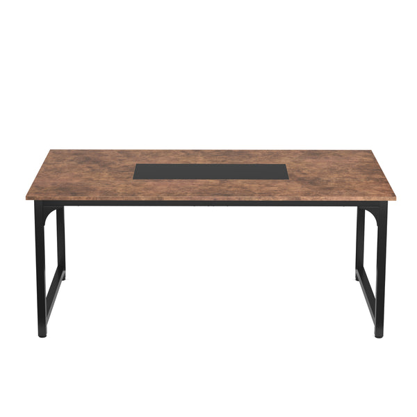 Schreibtisch ALLEN 180 x 90 x 75 cm braun/schwarz