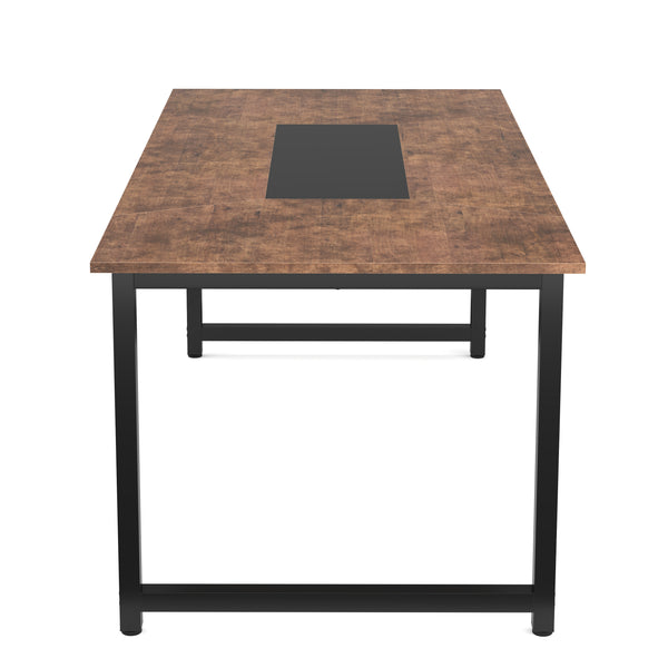 Schreibtisch ALLEN 180 x 90 x 75 cm braun/schwarz