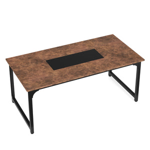Schreibtisch ALLEN 180 x 90 x 75 cm braun/schwarz