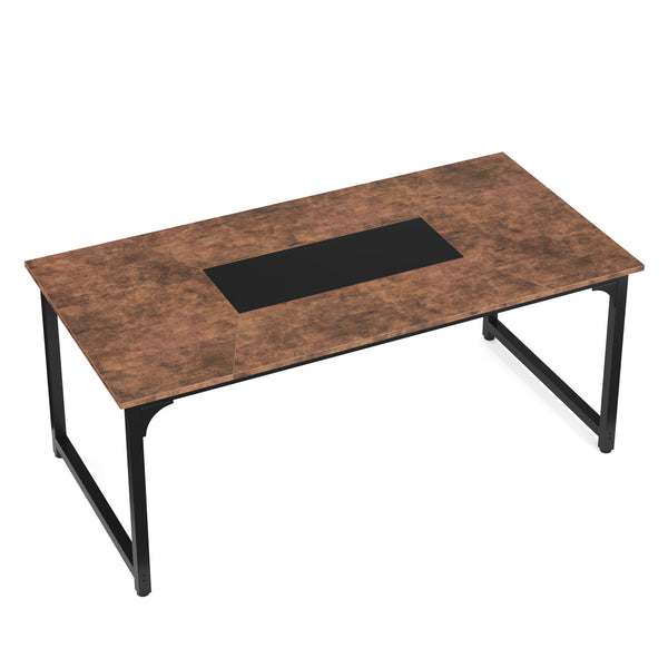 Schreibtisch ALLEN 180 x 90 x 75 cm braun/schwarz