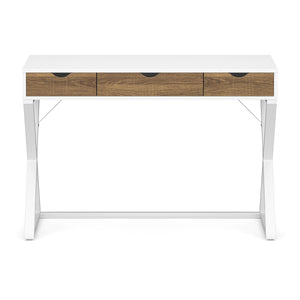 Schreibtisch ANUBIS mit Schubladen 100 x 50 x 75 cm weiss/braun