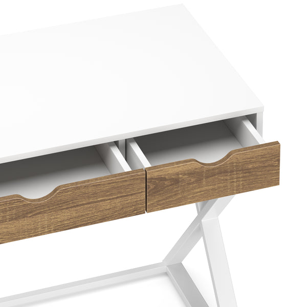 Schreibtisch ANUBIS mit Schubladen 100 x 50 x 75 cm weiss/braun