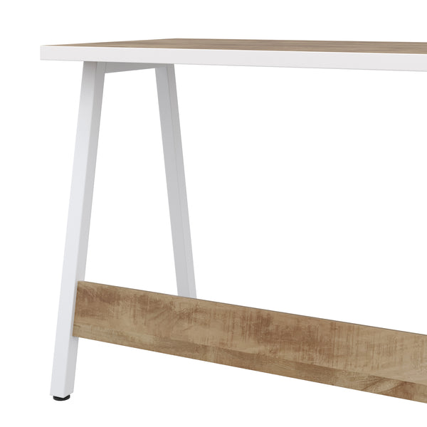 Schreibtisch APOT 100 x 58 x 75 cm natur/weiss