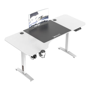 Tavolo elettrico regolabile in altezza Oxnard, 160x75cm, bianco